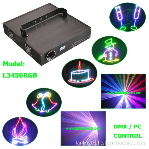 Full Color Animation Laser Light 3W RGB